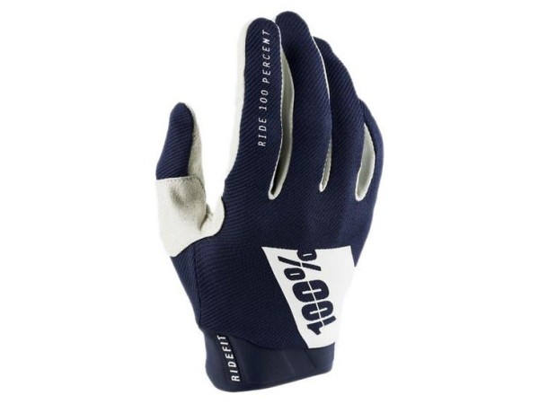 Guantes Largos 100% Ridefit Navy/Blanco