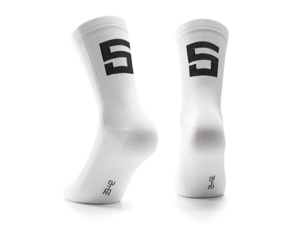 CALCETINES VERANO ASSOS POKER SOCKS  Nº 5 - WHITE