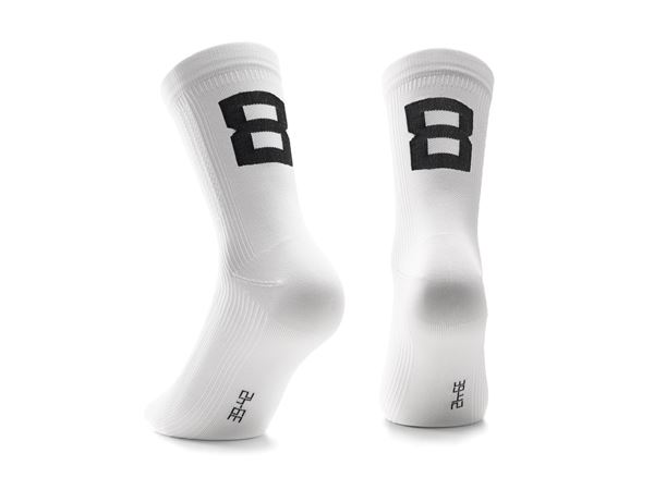 CALCETINES VERANO ASSOS POKER SOCKS  Nº 8 - WHITE